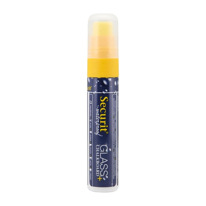 Securit Waterproof krijtstift (Glas + Krijtbord) in geel met 7-15mm penpunt