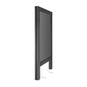 Olympia stoepplank zwart houten frame 700x1200mm