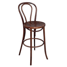 Afbeelding in Gallery-weergave laden, Fameg Bentwood barkruk beukenhout met walnoot finish