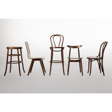 Afbeelding in Gallery-weergave laden, Fameg Bentwood barkruk beukenhout met walnoot finish
