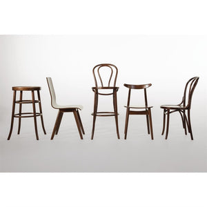 Fameg Bentwood barkruk beukenhout met walnoot finish