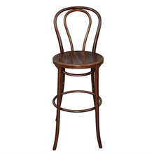 Afbeelding in Gallery-weergave laden, Fameg Bentwood barkruk beukenhout met walnoot finish