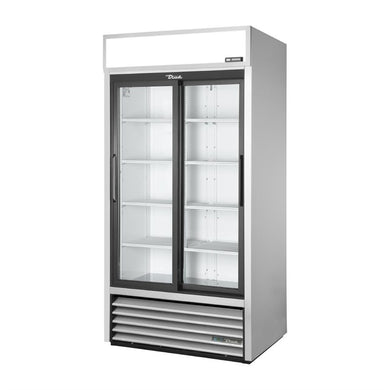 True staande dubbele deur merchandising koelkast aluminium gdm-33-hc-ld