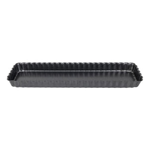 De Buyer rechthoekige anti-kleef taartvorm met losse bodem 35,6cm
