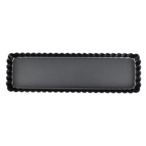 De Buyer rechthoekige anti-kleef taartvorm met losse bodem 35,6cm