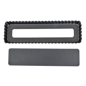 De Buyer rechthoekige anti-kleef taartvorm met losse bodem 35,6cm