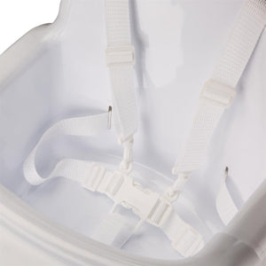 Bolero RVS & polypropyleen kinderstoel wit
