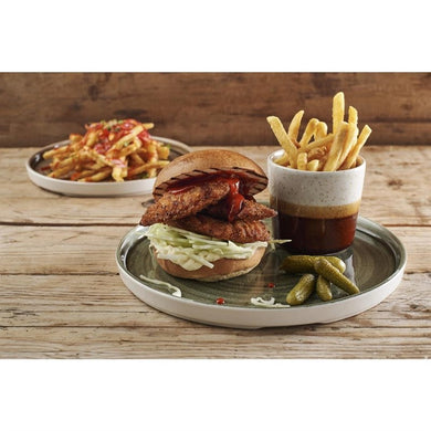 Churchill Stonecast Patina Burnished Green Bord Met Opstaande Rand 25.9cm (pak van 6)