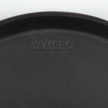 Afbeelding in Gallery-weergave laden, Cambro Treadlite rond antislip glasvezel dienblad zwart 35,5cm