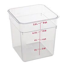 Afbeelding in Gallery-weergave laden, Cambro Camsquare vierkante polycarbonaat voedseldoos 7,6L