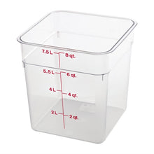 Afbeelding in Gallery-weergave laden, Cambro Camsquare vierkante polycarbonaat voedseldoos 7,6L