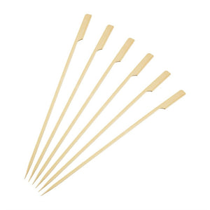 Fiesta Compostable composteerbare bamboe prikkers met peddelvorm 24cm (100 stuks)