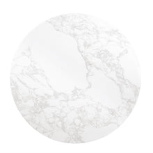 Afbeelding in Gallery-weergave laden, Rond Bolero tafelblad met wit marmereffect 600 mm