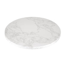 Afbeelding in Gallery-weergave laden, Rond Bolero tafelblad met wit marmereffect 600 mm