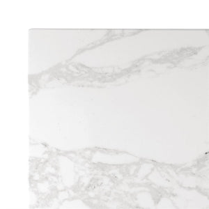 Bolero vierkant tafelblad met marmereffect, wit, 600 mm