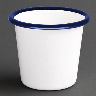 Olympia Emaille sauspotje wit en blauw 11,4cl (6 stuks)
