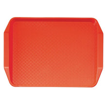 Afbeelding in Gallery-weergave laden, Cambro polypropyleen fastfood dienblad met handvatten rood 43x30cm