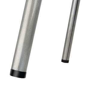 Bolero lage gegalvaniseerd stalen kruk met houten zitting (4 stuks)