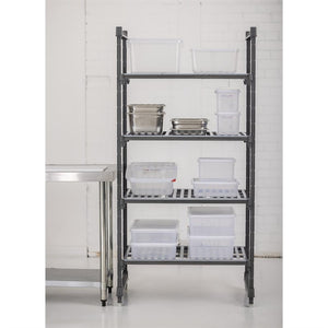 Cambro stelling 183cm hoog 4 planken - 54cm diep - 91,5cm breed