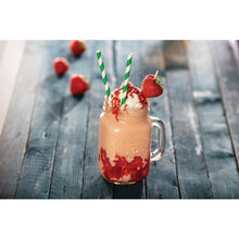 Afbeelding in Gallery-weergave laden, Fiesta Compostable composteerbare papieren rietjes groen-wit gestreept (250 stuks)