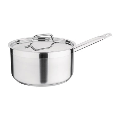Nisbets Essentials RVS inductie steelpan 3L 20(Ã~)cm inclusief deksel