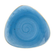 Afbeelding in Gallery-weergave laden, Churchill Stonecast Cornflower Blue driehoekig bord 22.9 cm pak van 12