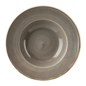 Churchill Stonecast Grey  kom met brede rand Large 27.69 cm pak van 12