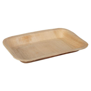 Fiesta Compostable biologisch afbreekbare rechthoekige palmbladborden 26x16cm (100 stuks)