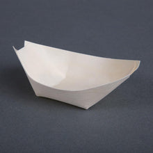 Afbeelding in Gallery-weergave laden, Fiesta Compostable biologisch afbreekbare houten serveerbootjes 80mm (100 stuks)