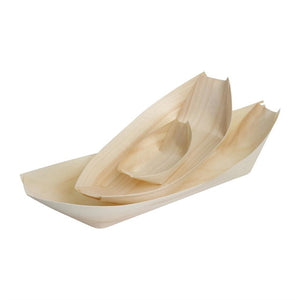 Fiesta Compostable biologisch afbreekbare houten serveerbootjes 250mm (100 stuks)