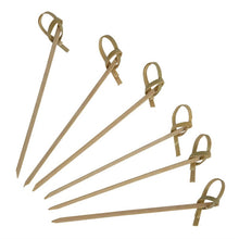 Afbeelding in Gallery-weergave laden, Fiesta Compostable biologisch afbreekbare bamboeprikkers met krul (100 stuks)