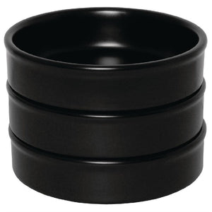 Olympia stapelbaar schaaltje mat zwart 10,2x2cm (6 stuks)