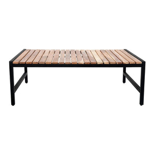 Bolero Lage Salontafel Van Staal En Acacia, 1200x800mm