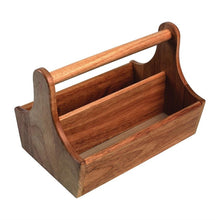 Afbeelding in Gallery-weergave laden, T&amp;G Woodware acaciahouten tafelcaddy met handvat