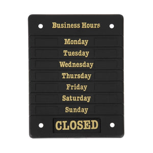 Deurbord Open Closed met openingstijden
