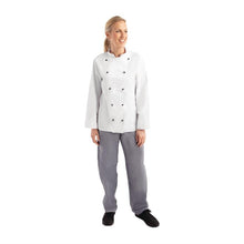 Afbeelding in Gallery-weergave laden, Whites Chicago unisex koksbuis lange mouw wit M