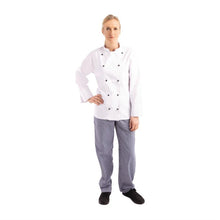 Afbeelding in Gallery-weergave laden, Whites Chicago unisex koksbuis lange mouw wit M