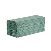 Afbeelding in Gallery-weergave laden, Jantex Z-gevouwen handdoeken 1-laags 250 vellen groen (12 stuks)
