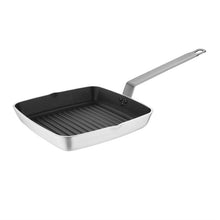 Afbeelding in Gallery-weergave laden, Vogue aluminium vierkante anti-aanbak teflon geribbelde grillpan 24cm