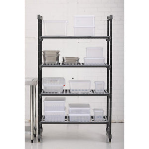 Cambro stelling 183cm hoog 4 schappen - 61cm diep - 107cm breed