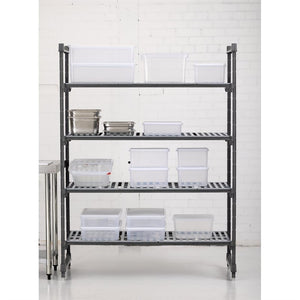 Cambro stelling 183cm hoog 4 schappen - 61cm diep - 137,5cm breed