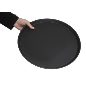 Cambro Camtread rond antislip glasvezel dienblad zwart 40,5cm