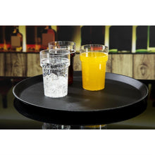 Afbeelding in Gallery-weergave laden, Cambro Camtread rond antislip glasvezel dienblad zwart 40,5cm