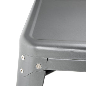 Bolero Bistro vierkante tafel grijs 66cm