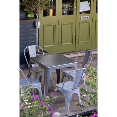 Bolero Bistro vierkante tafel grijs 66cm