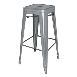 Bolero Bistro stalen barkruk grijs (4 stuks)