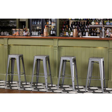 Afbeelding in Gallery-weergave laden, Bolero Bistro stalen barkruk grijs (4 stuks)