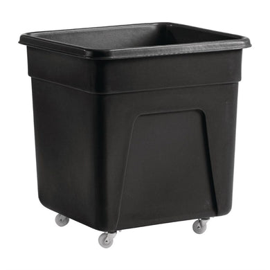 Zwarte polyethyleen trolley groot