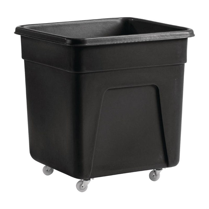Zwarte polyethyleen trolley groot