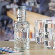 Afbeelding in Gallery-weergave laden, Olympia geo glazen waterfles met stop 380 ml (6 stuks)